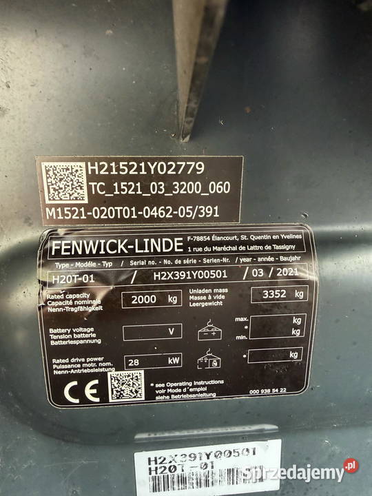 wózek widłowy LINDE H20T01 Evo LPG 2021 460m Działoszyn