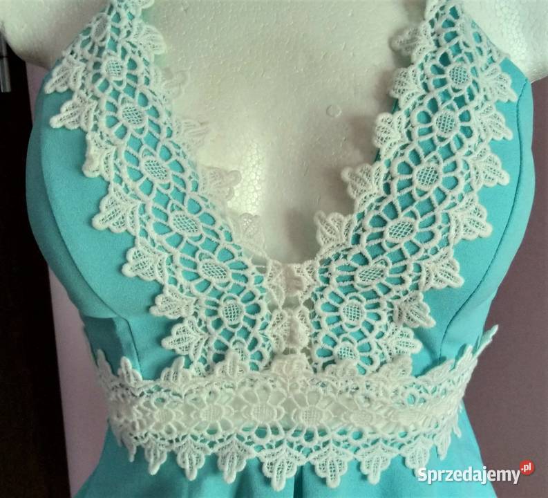 Nowa Turkusowa miętowa bluzka letni top na Topy i koszulki Krosno