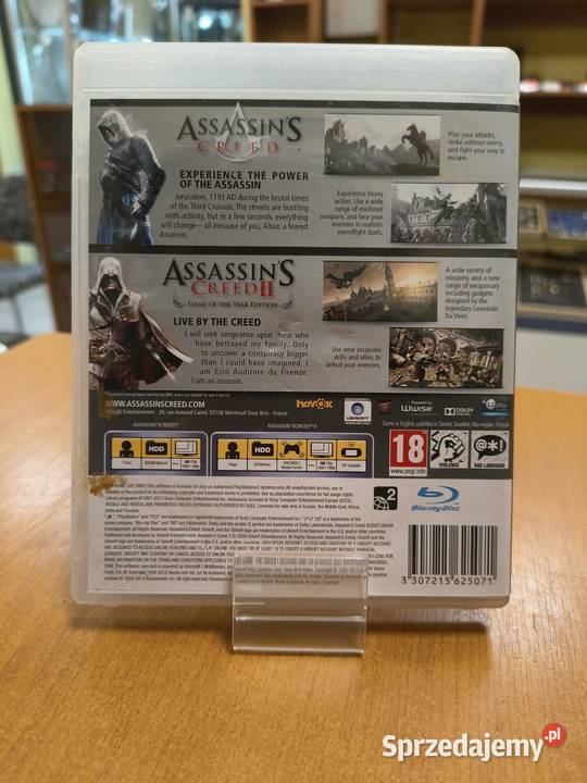 Pakiet Assassins Creed 1 i 2 Game of the Year 3 Elbląg