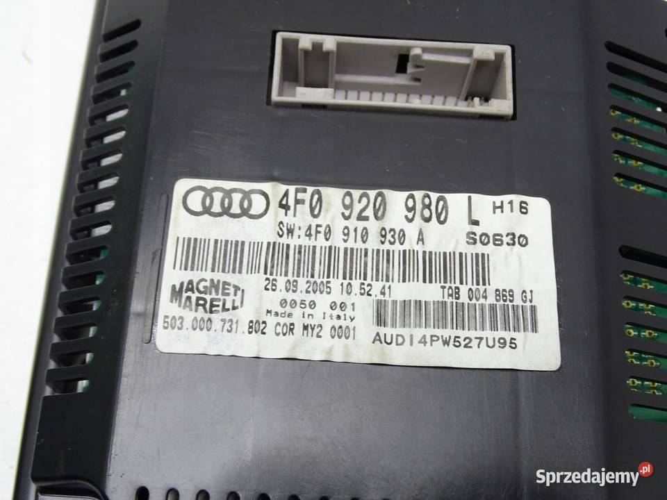 LICZNIK ZEGARY 4F0920980L 24 V6 AUDI A6 C6 0407r