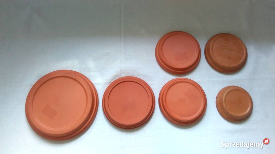 PODSTAWKI doniczek GLINA brązowa kpl6 NOWE Białystok