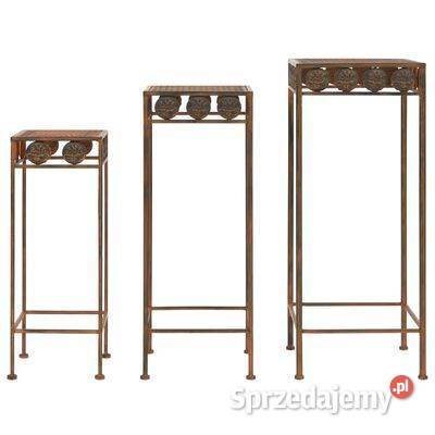 vidaXL Zestaw 3 stojaków na rośliny w stylu Warszawa