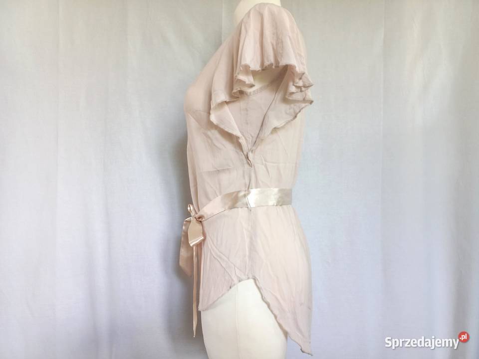 Bluzka beżowa Letnia PASEK r 38 wiskoza NOWA brązowy/beżowy Białystok sprzedam