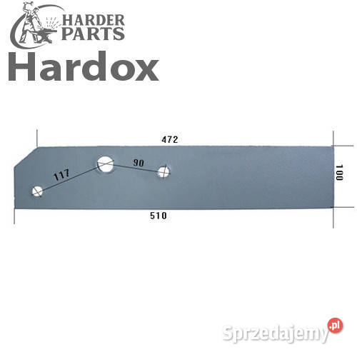 Płoza HARDOX 74943P części do pługa OVERUM