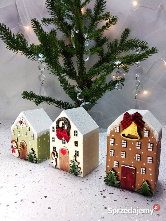 Bajkowe bożonarodzeniowe domki Ozdoba świąteczna wielokolorowy Wrocław