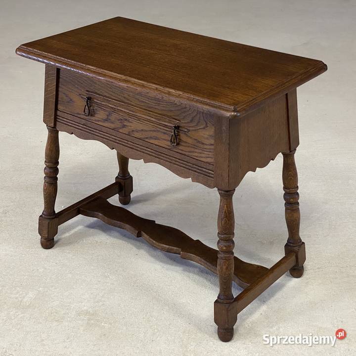 Stylowa debowa szafka komoda z szufladą Budno