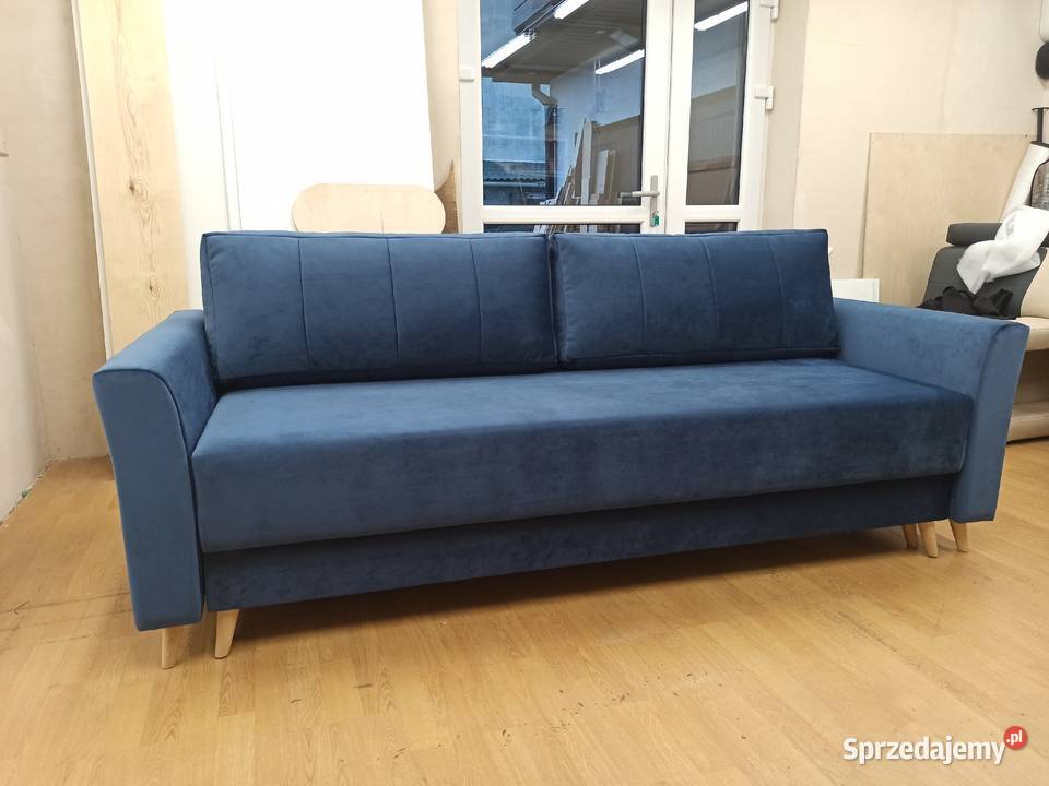 sofa kanapa z funkcją spania wysokie nogi  welur Radom