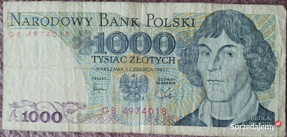 1000 M Kopernik seria GB 1VI1982 r Konin