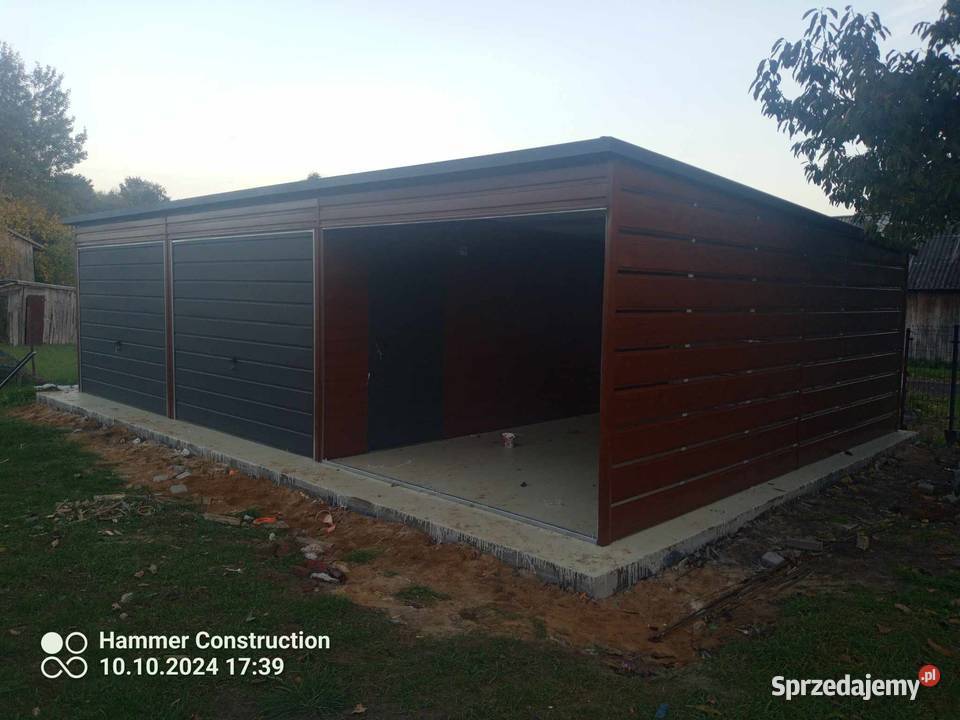 Garaż blaszany wiata Konstrukcja W OCYNKU