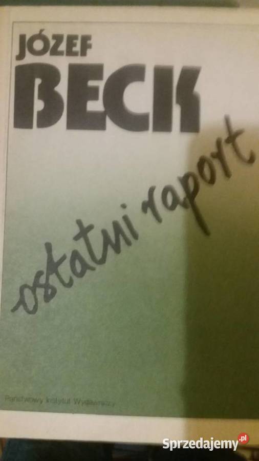 Ostatni raport Beck książki dyplomacja wojna sprzedam