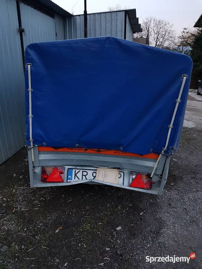 uszkodzona przyczepa Tema Eco zarejestrowana z Kraków