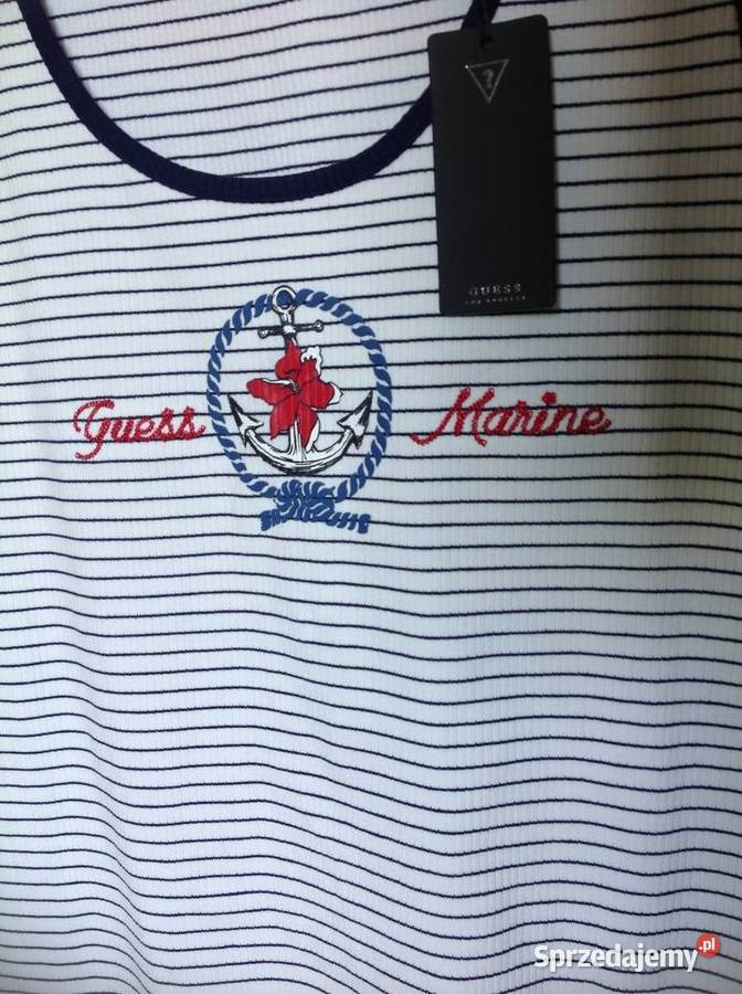 Koszulka Wakacyjna Damska GUESS MARINE XL Paski Nowa Sól sprzedam