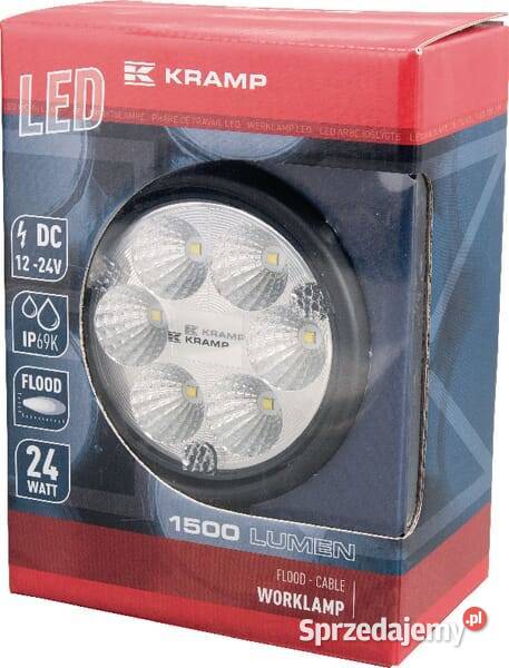 Lampa robocza LED okrągła 24W 1500lm 1030V 117 małopolskie