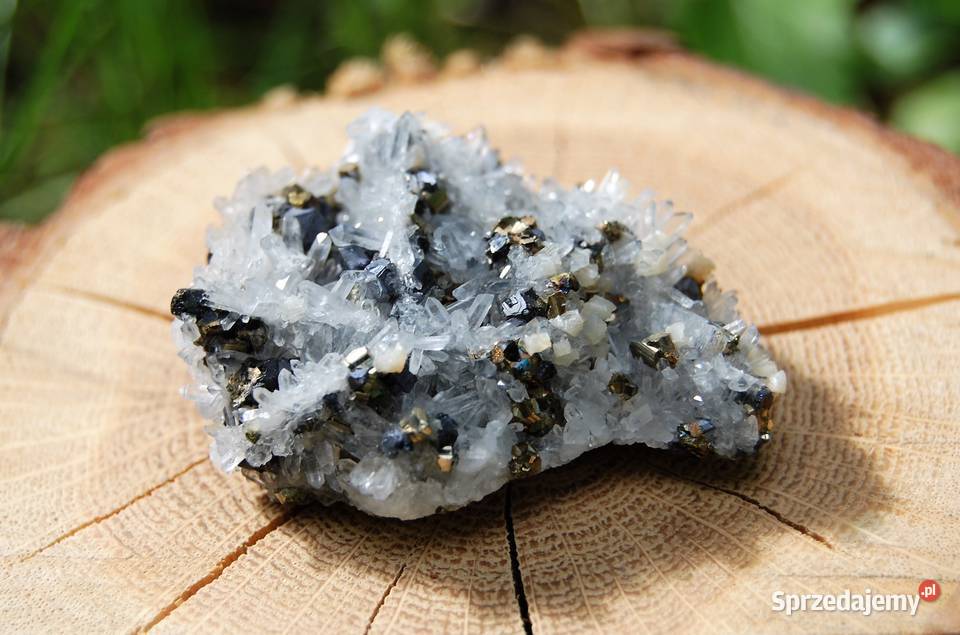 Kryształ górski piryt sfaleryt szczotka łezka