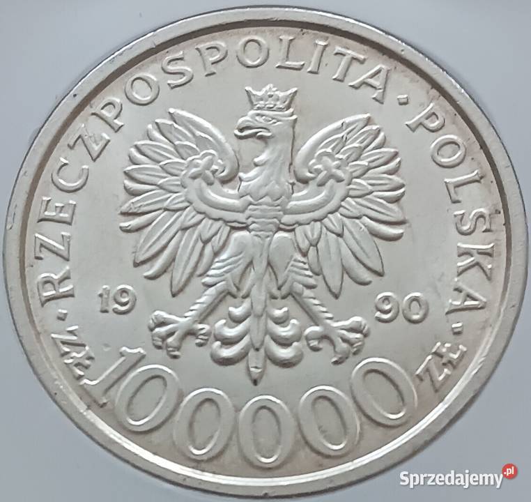 100 000 Solidarność 1990 r Typ B 3 Slab GCN MS Konin