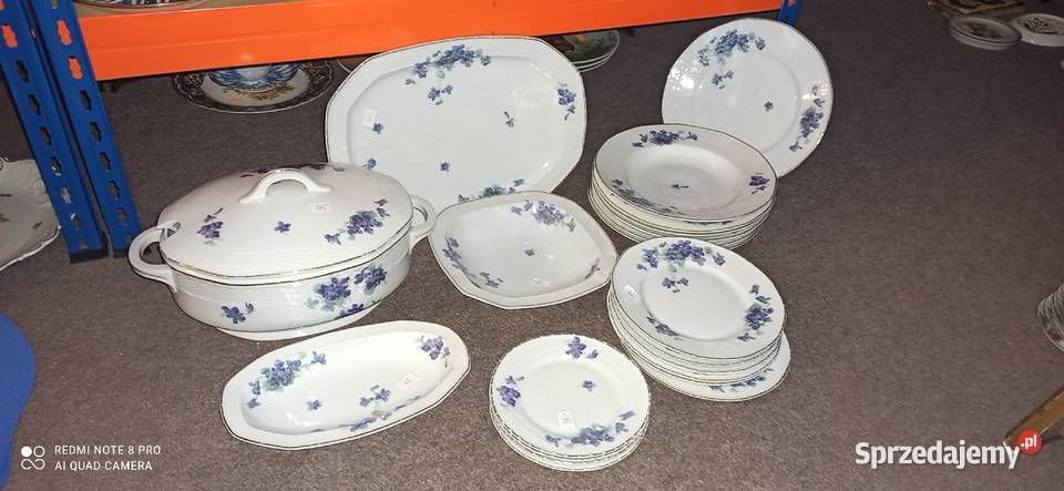 Serwis obiadowy Hutschenrouther Fiołki na białej sprzedam