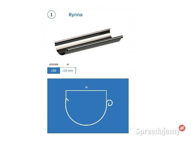 Krop rynna STAL 130 czarna ral 9005 4m Hajnówka sprzedam