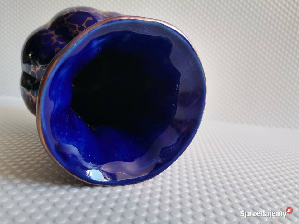 Stary kobaltowy wazon porcelana porcelit
