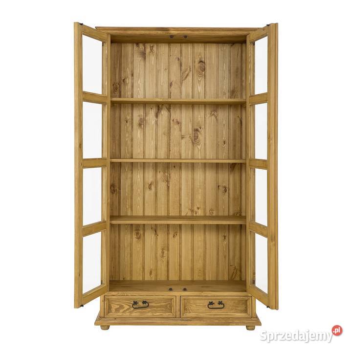 Witryna drewniana przeszklona woskowana VIT107 Maków Podhalański