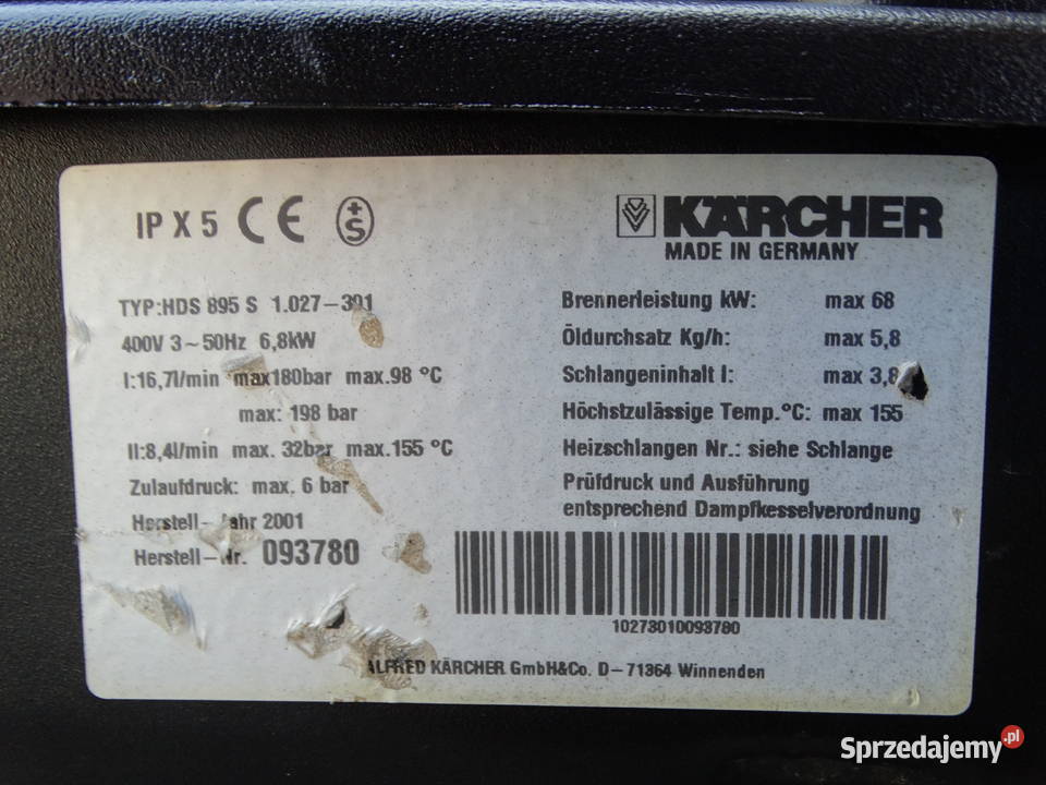 Myjka Ciśnieniowa Karcher HDS 895 S