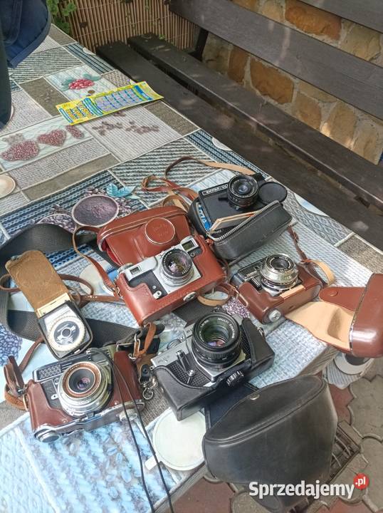 Stare aparaty fotograficzne Practica Kijev Kodak Fotografia i Optyka Płock