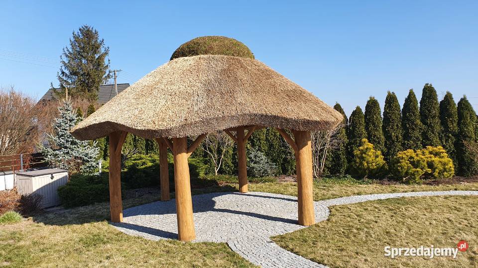 Drewutnia trzcina strzecha altana ogrodowa z Konin