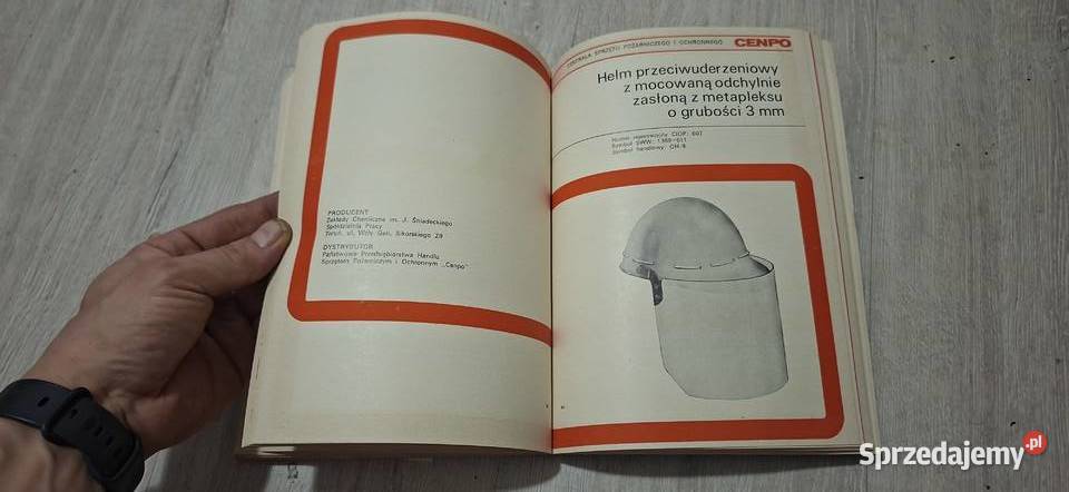 Katalog sprzętu ochrony osobistej CENPO wyd 1976 Antykwariat Łęczyca