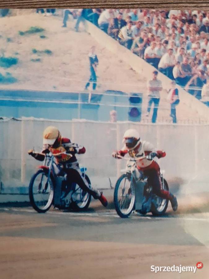 Żużel stare zdjęcie Gniezno lata 80te wielkopolskie