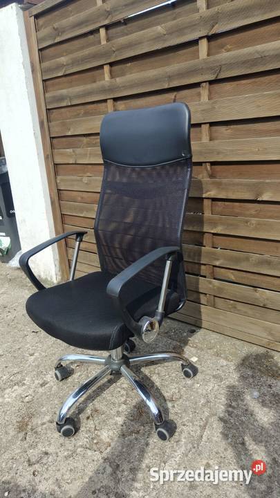 Czarne krzesło obrotowe oparcie siatka Dostępne Warszawa sprzedam