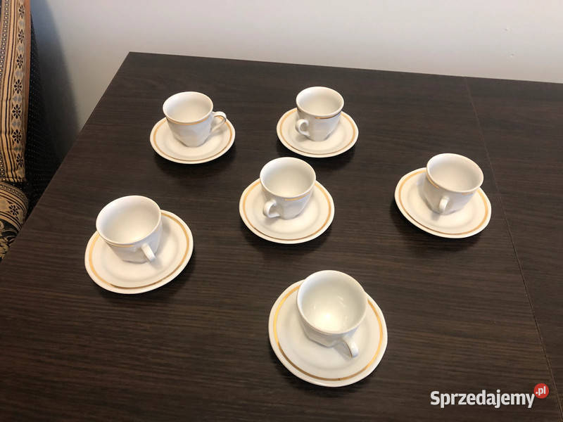 6 filiżanek i 6 spodków do espresso fena Krosno