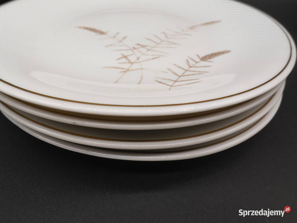 Talerzyki deserowe 4 białe Volkstedt Raszków