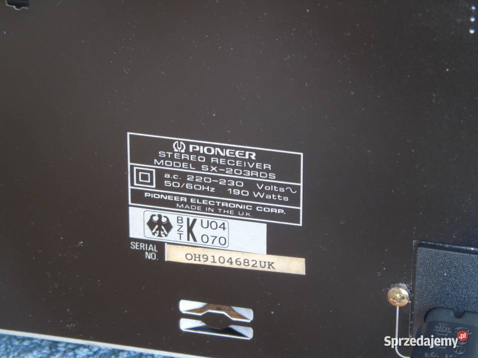 Japoński amplituner Pioneer SX203 RDS ładny i Jasło