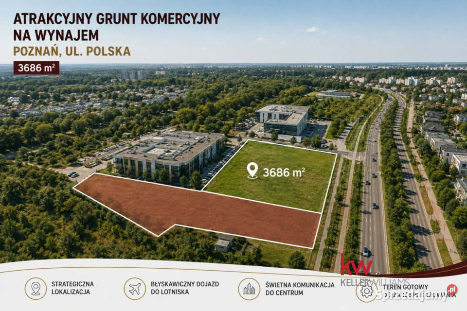 Grunt Poznań Polska 3686 metrów sprzedam