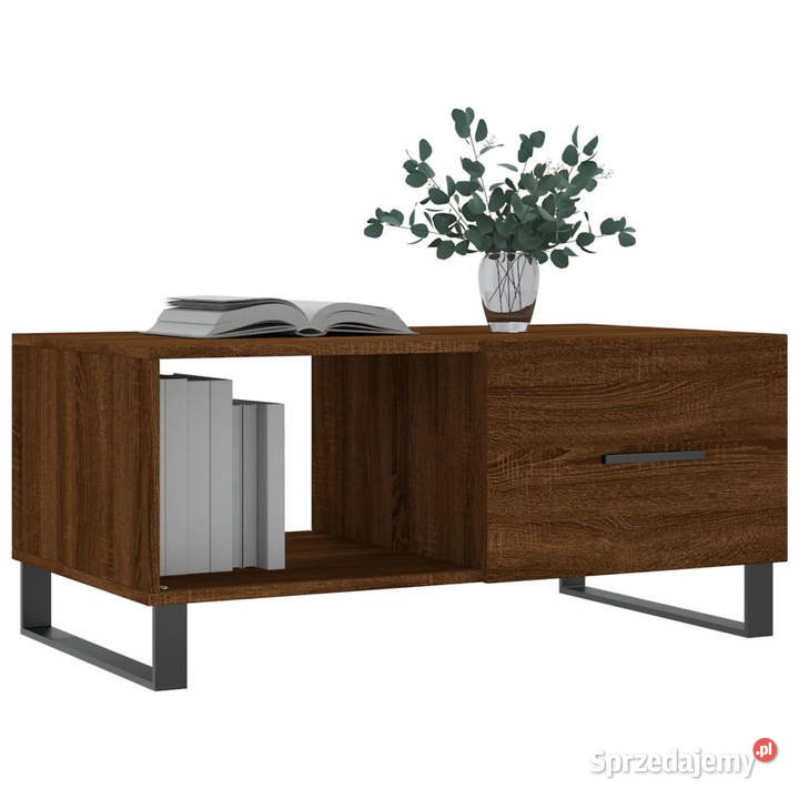 Stolik kawowy brązowy dąb 90x50x40 WM829243 Warszawa