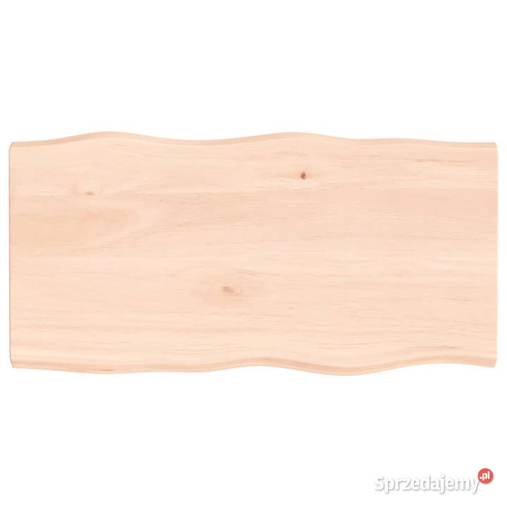 Blat stołu 100x50x24 surowy lity dąb naturalną Warszawa