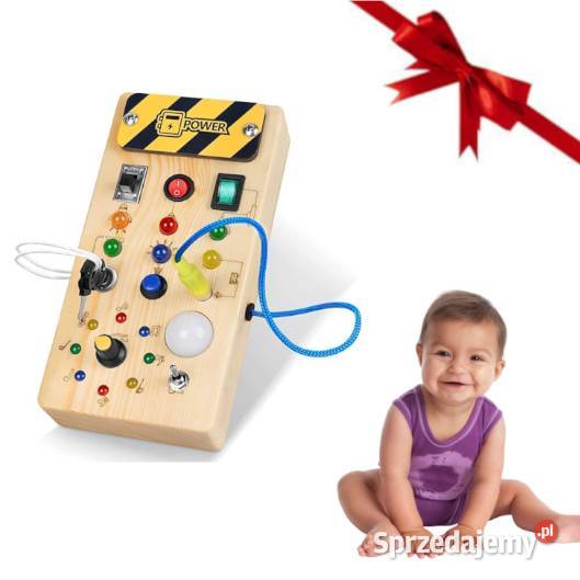 Drewniana Tablica Sensoryczna Edukacyjna LED Wrocław