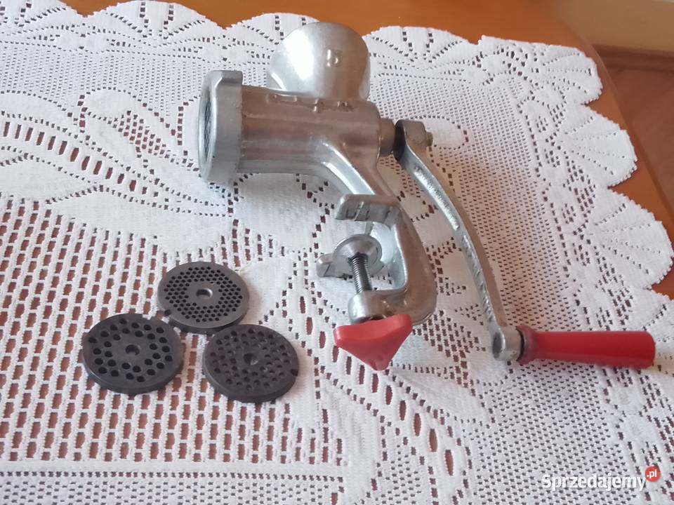 Maszynka żeliwna do mielenia mięsa alfa z okresu śląskie Sosnowiec