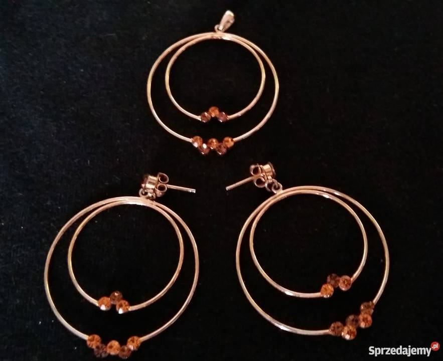 Komplet kolczyki i przywieszka