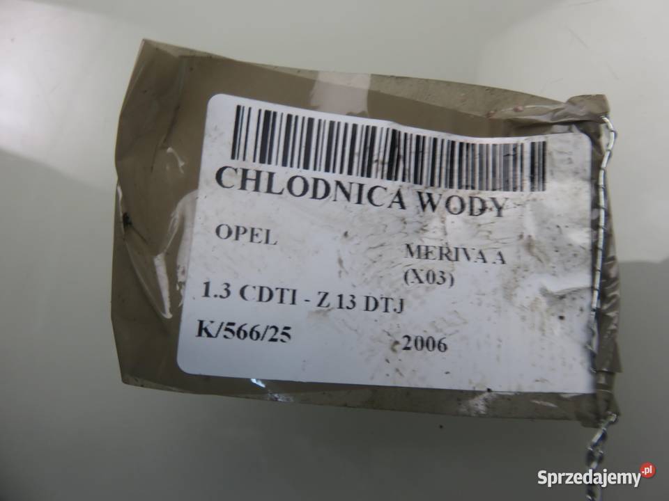 CHŁODNICA WODY OPEL MERIVA A 13 CDTI Z 13 DTJ osobowe małopolskie