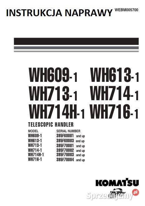KOMATSU WH6091 WH7131 WH714H1 WH6131 instrukcja Kielce