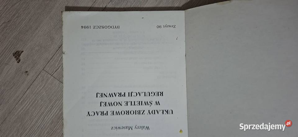 Układy zbiorowe pracy Masewicz 1 wyd 1994 nakład Łęczyca sprzedam