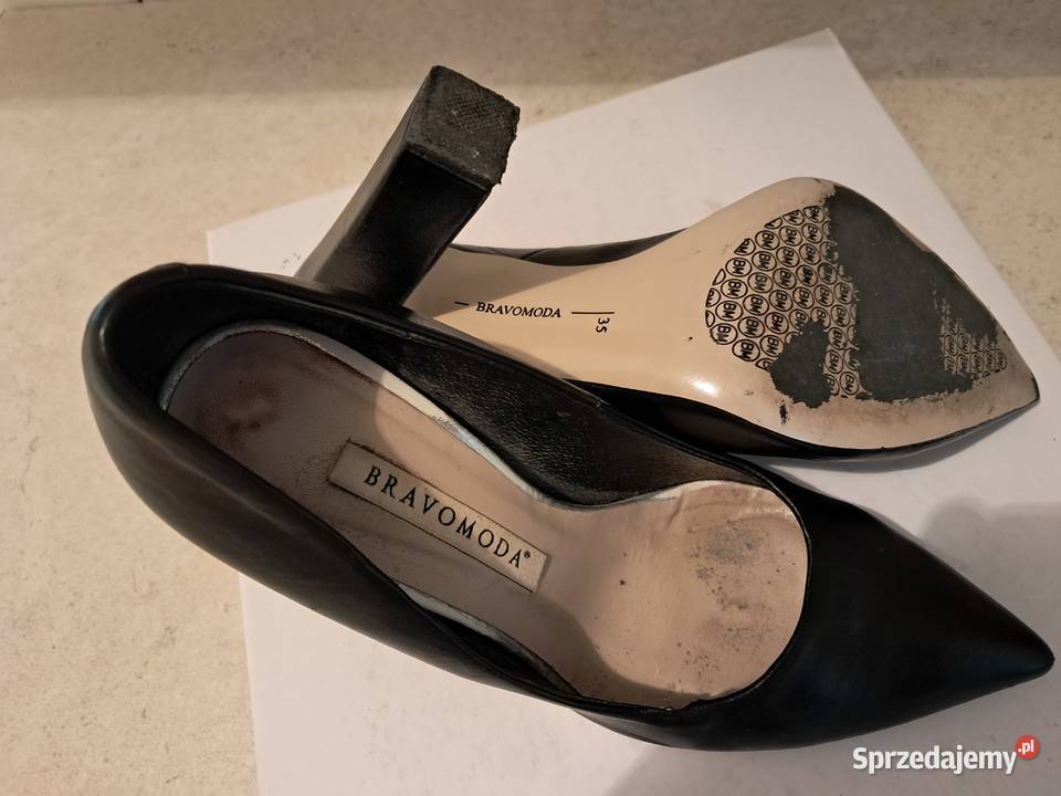 Buty damskie skórzane czółenka czarne BRAVOMODA Kraków