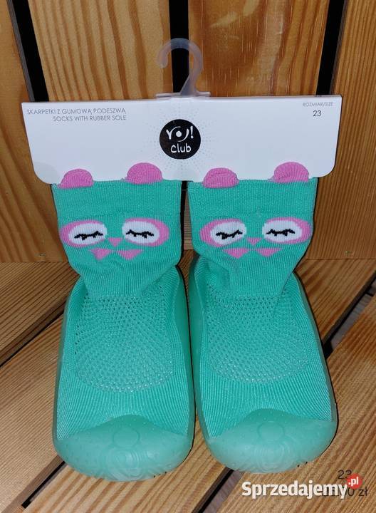 Skarpetki z gumową podeszwą rozmiar 23 Wadowice