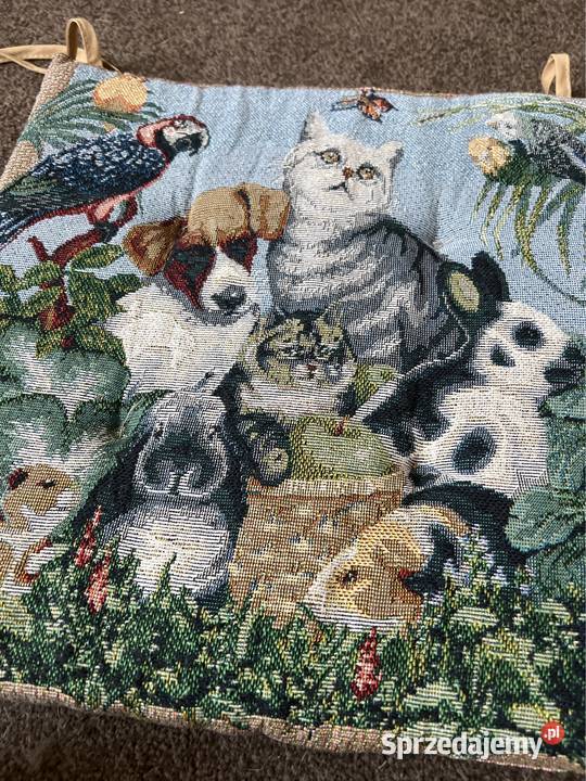 Gobelin poduszka na krzesło rękodzieło Zabrze