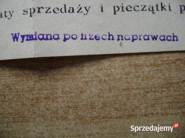 Starocie z PRL Stare dokumenty Budzik Instrukcja pomorskie