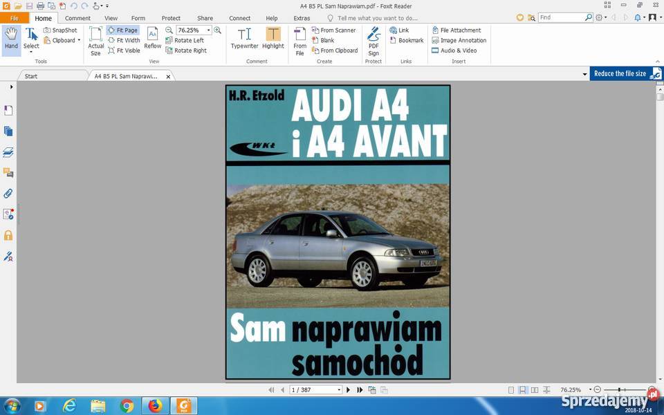 Audi A4 B5 książka sam naprawiam samochód wersja pdf