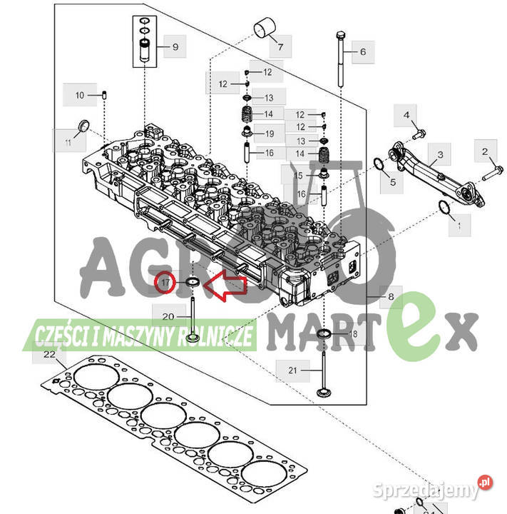 RE518083 R504968 GNIAZDO ZAWORU WYDECHOWEGO JD Wichrów