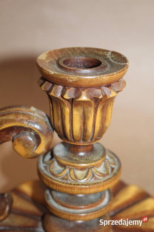 Drewniany świecznik z rączką 67 FiaF zachodniopomorskie Szczecin