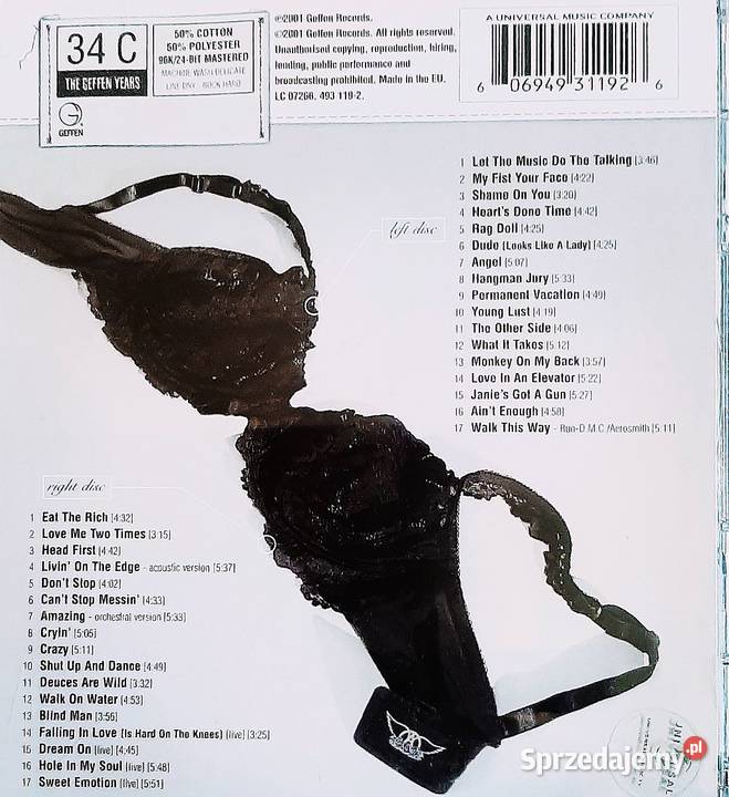 Podwójny Album 2XCD AEROSMITSHAlbum Young Lust 2 płyty Płyty i kasety Wyszków