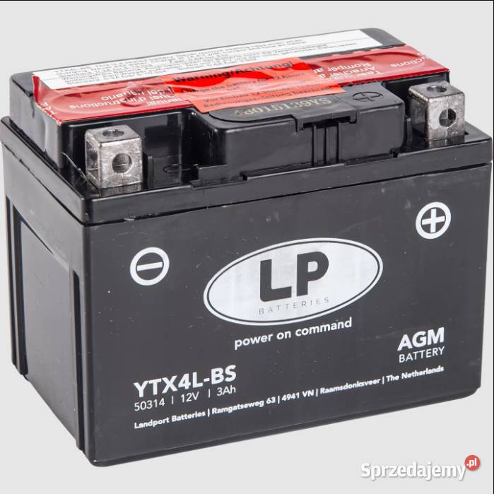 Akumulator motocyklowy Landport YTX4LBS 12V 3Ah wielkopolskie Kalisz